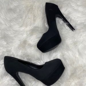 Black platform heels